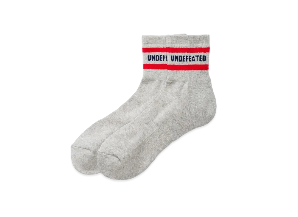 UNDEFEATED LOGO SOCK-QUARTER - 05004 "Gray"