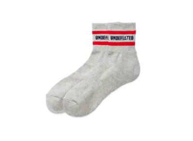 UNDEFEATED LOGO SOCK-QUARTER - 05004 "Gray"
