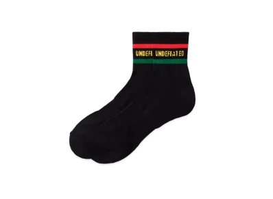 UNDEFEATED LOGO SOCK-QUARTER - 05004 "Black"