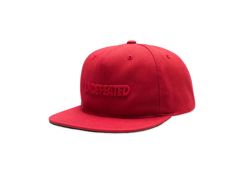 UNDEFEATED LOGO SNAPBACK - 90053 "Red"