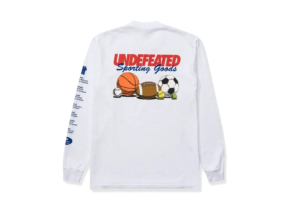 UNDEFEATED SPORTING GOODS L/S TEE - 80315 "White"