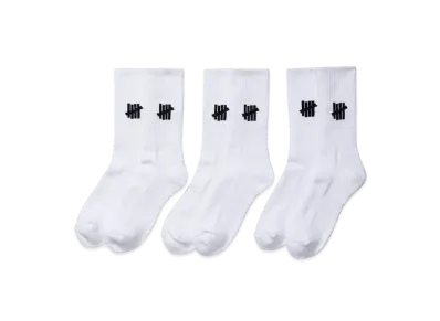 UNDEFEATED ICON CREW SOCK 3-PACK - 05017 "White"
