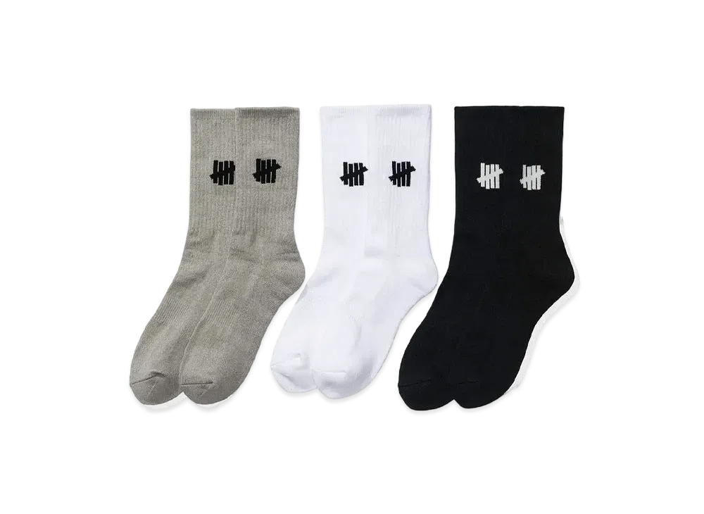 アンディフィーテッド アイコン クルー ソック 3パック - 05017 "マルチ"