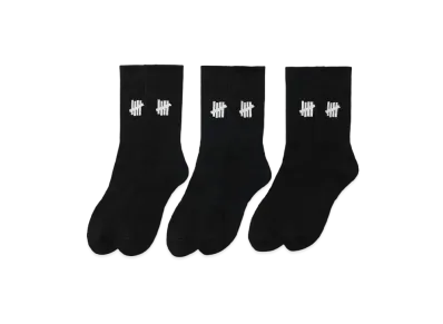 UNDEFEATED ICON CREW SOCK 3-PACK - 05017 "Black"