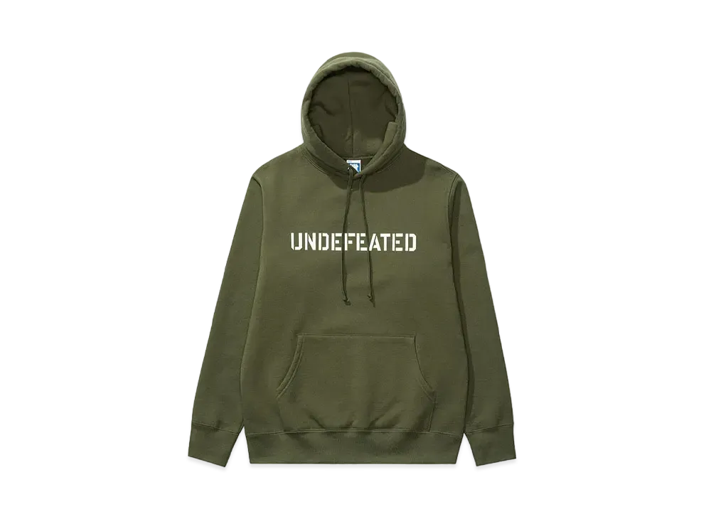 UNDEFEATED STENCIL LOGO PULLOVER HOOD - 20078 "Olive"