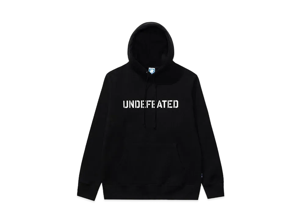 UNDEFEATED STENCIL LOGO PULLOVER HOOD - 20078 "Black"