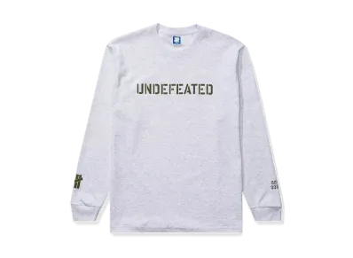 UNDEFEATED STENCIL LOGO L/S TEE - 80312 "Gray"