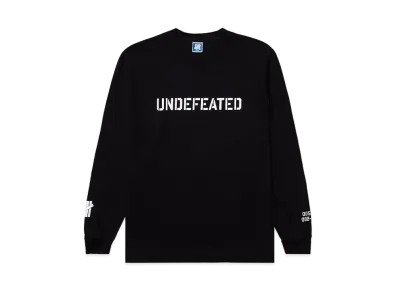 UNDEFEATED STENCIL LOGO L/S TEE - 80312 "Black"