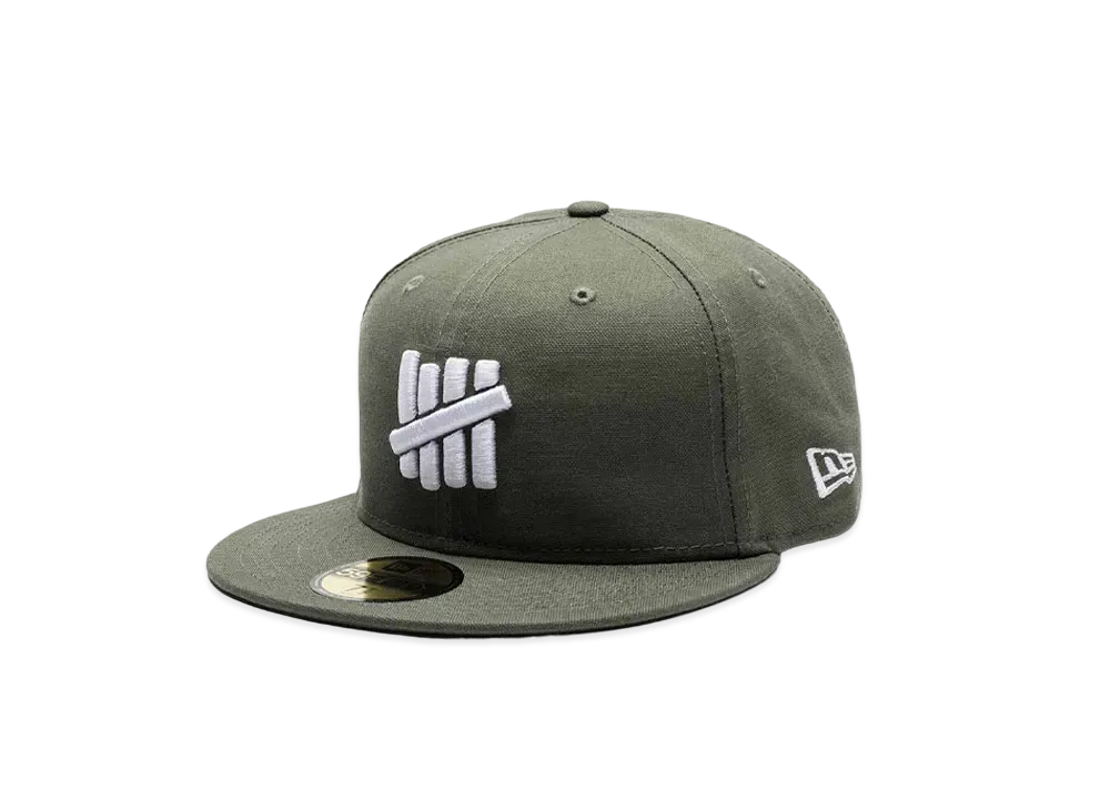 UNDEFEATED X NE STENCIL ICON FITTED - 90210 "Olive"