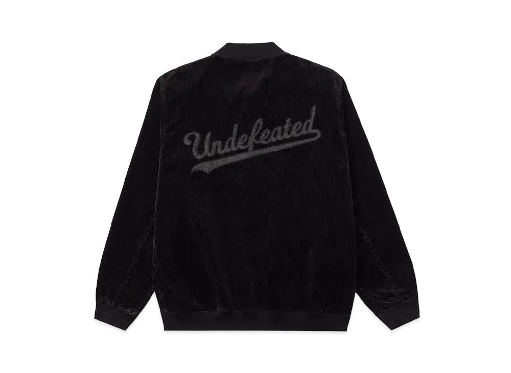 UNDEFEATED CORD BASEBALL JACKET - 40049 "Black"
