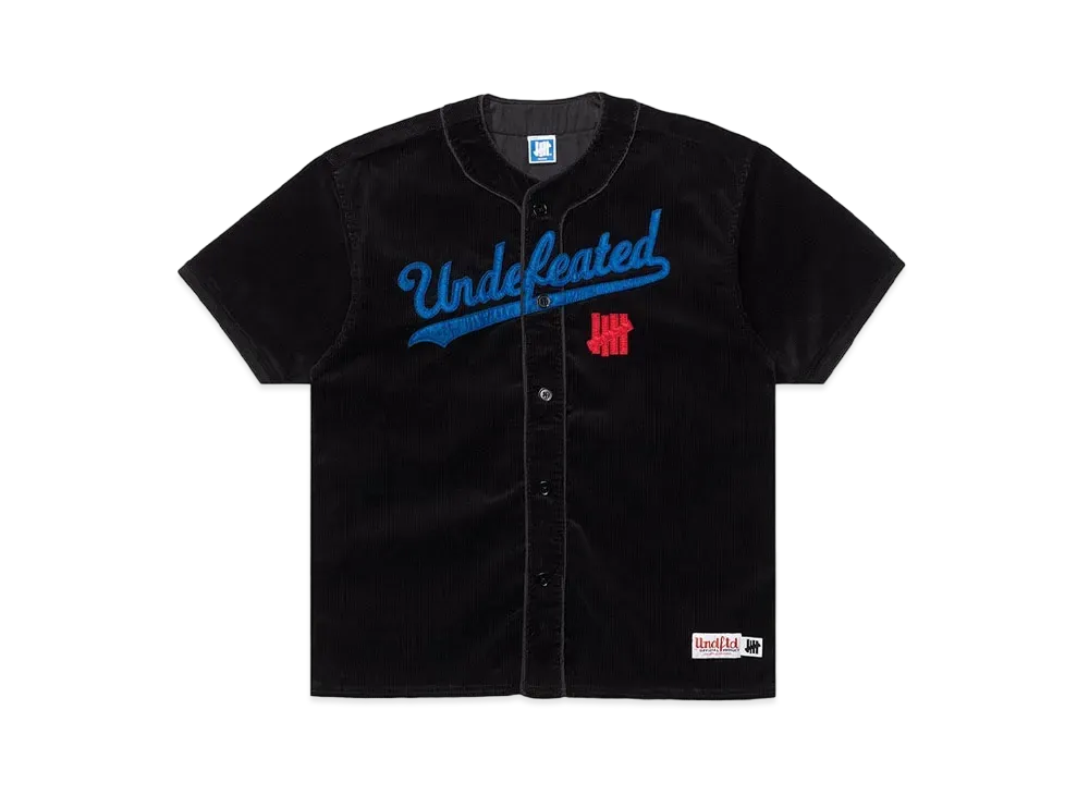 UNDEFEATED CORD S/S BASEBALL JERSEY - 30006 "Black"