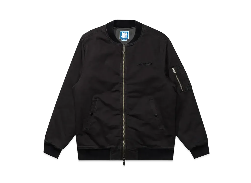 UNDEFEATED Twill Ma-1 Jacket "Black"