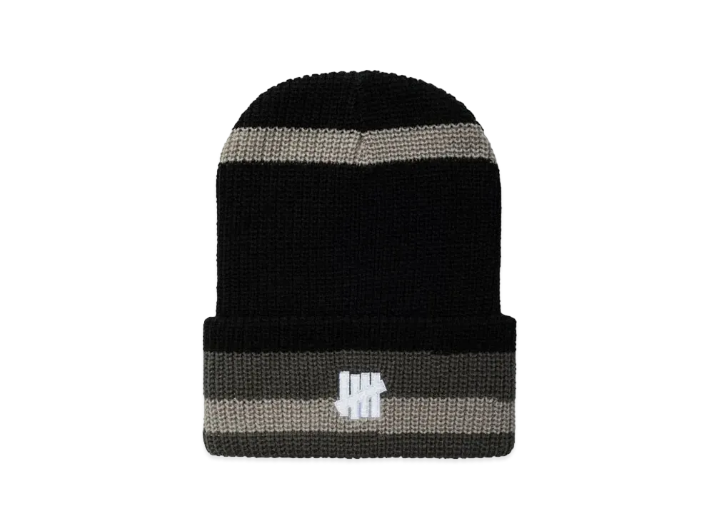 UNDEFEATED Striped Icon Beanie "Black"