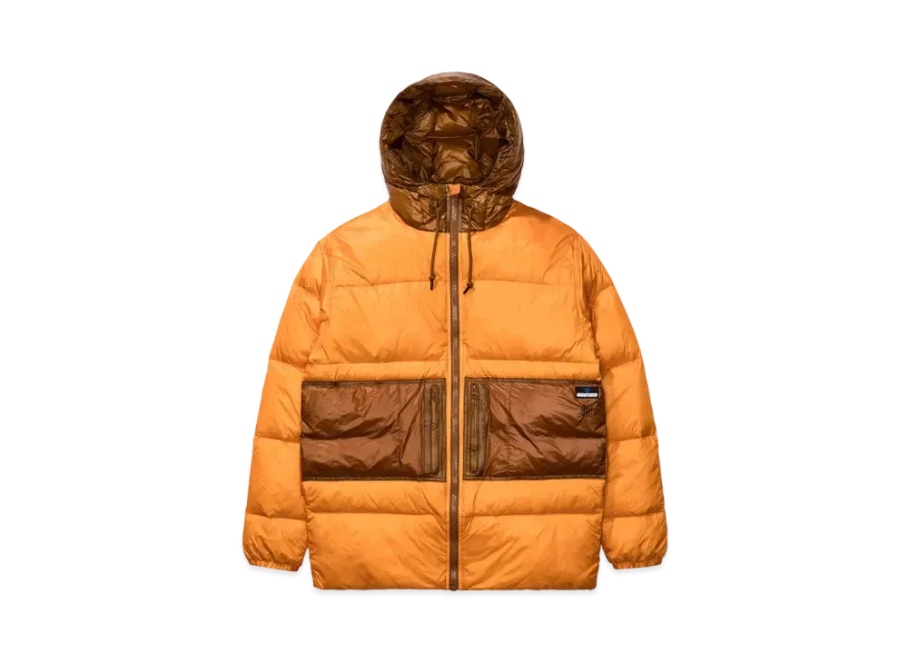 UNDEFEATED Hooded Down Puffer Jacket "Orange"