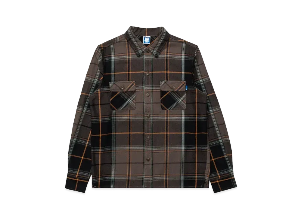 UNDEFEATED Plaid L/S Shirt "Grey"