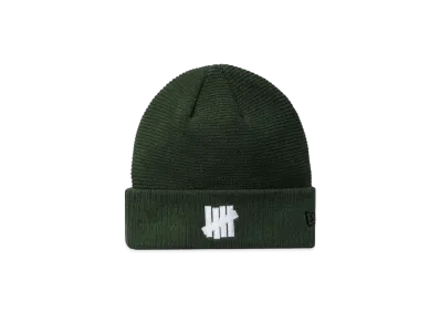 UNDEFEATED X NE Icon Contrast Knit Beanie "Olive"
