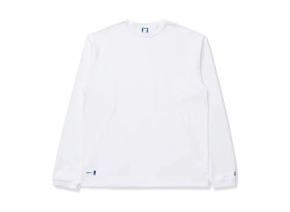 UNDEFEATED L/S Pocket Tee "White"