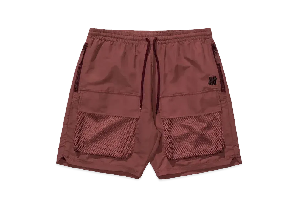 UNDEFEATED Mesh Pocket Short "Burgundy"