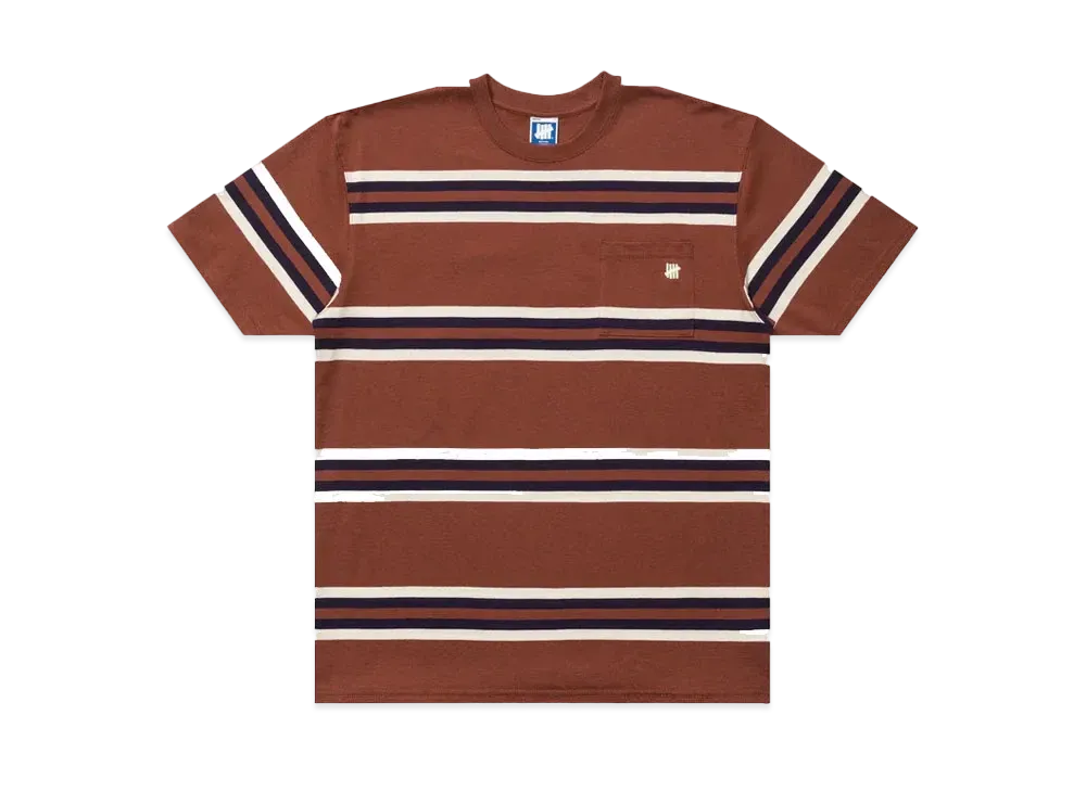UNDEFEATED S/S Stripe Pocket Tee "Red"