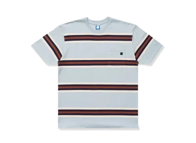 UNDEFEATED S/S Stripe Pocket Tee "Lt Blue"