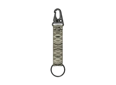 UNDEFEATED Carabiner Ikat Strap Keychain "Lt Brown"