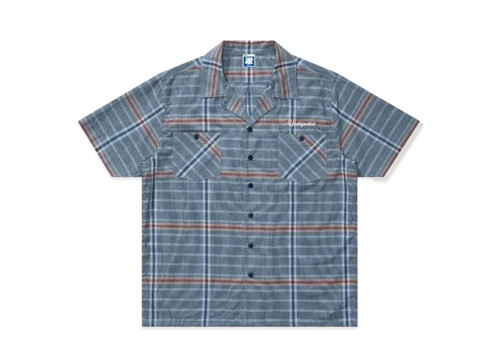 UNDEFEATED Summer Plaid S/S Shirt "Navy"