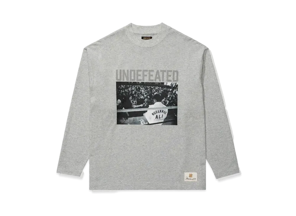 UNDEFEATED x Muhammad Ali Mock Neck L/S Tee "Gray"