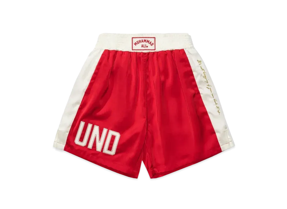 UNDEFEATED x Muhammad Ali Satin Boxing Trunks "Red"