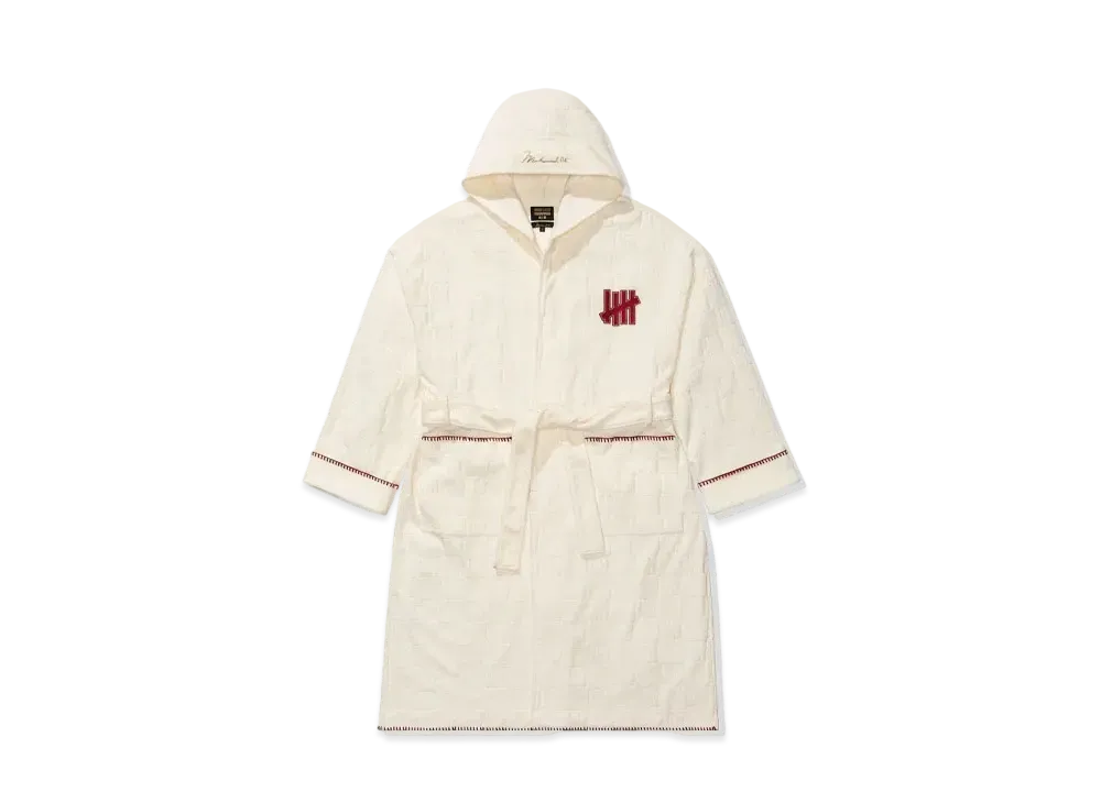 UNDEFEATED x Muhammad Ali Jacquard Terry Boxing Robe "White"