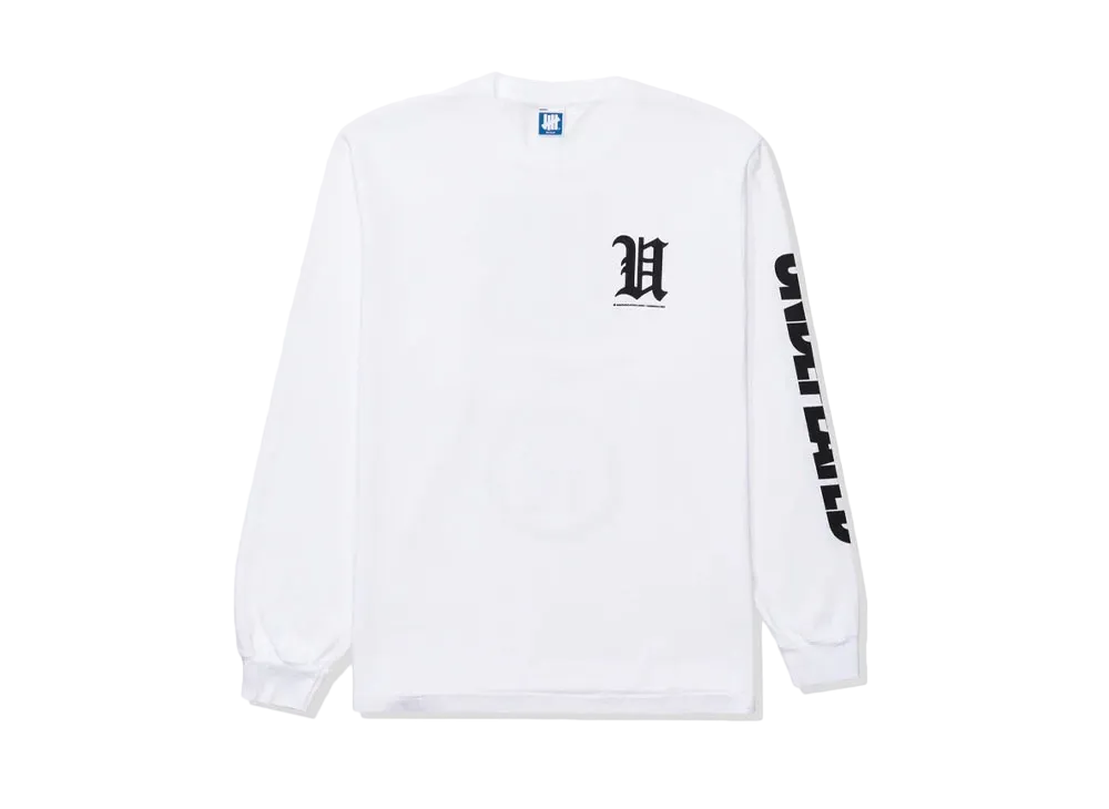 UNDEFEATED Big Lockup L/S Tee "White"