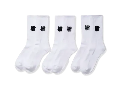 UNDEFEATED Crew Sock 3-Pack "White"