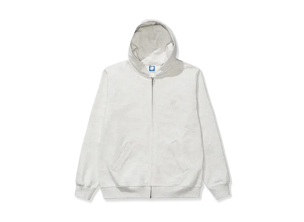UNDEFEATED Embroidered Zip Hood "Gray"