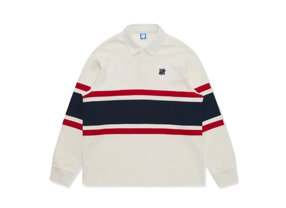 UNDEFEATED Striped Rugby "Off White"