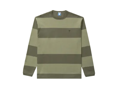 UNDEFEATED Wide Stripe L/S Tee "Olive"