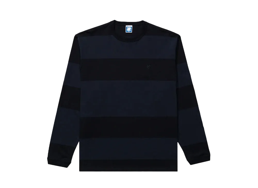 UNDEFEATED Wide Stripe L/S Tee "Black"
