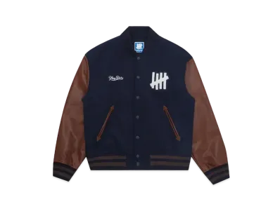 UNDEFEATED Wool Varsity Jacket "Navy"