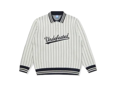 UNDEFEATED L/S Knit Polo "White"