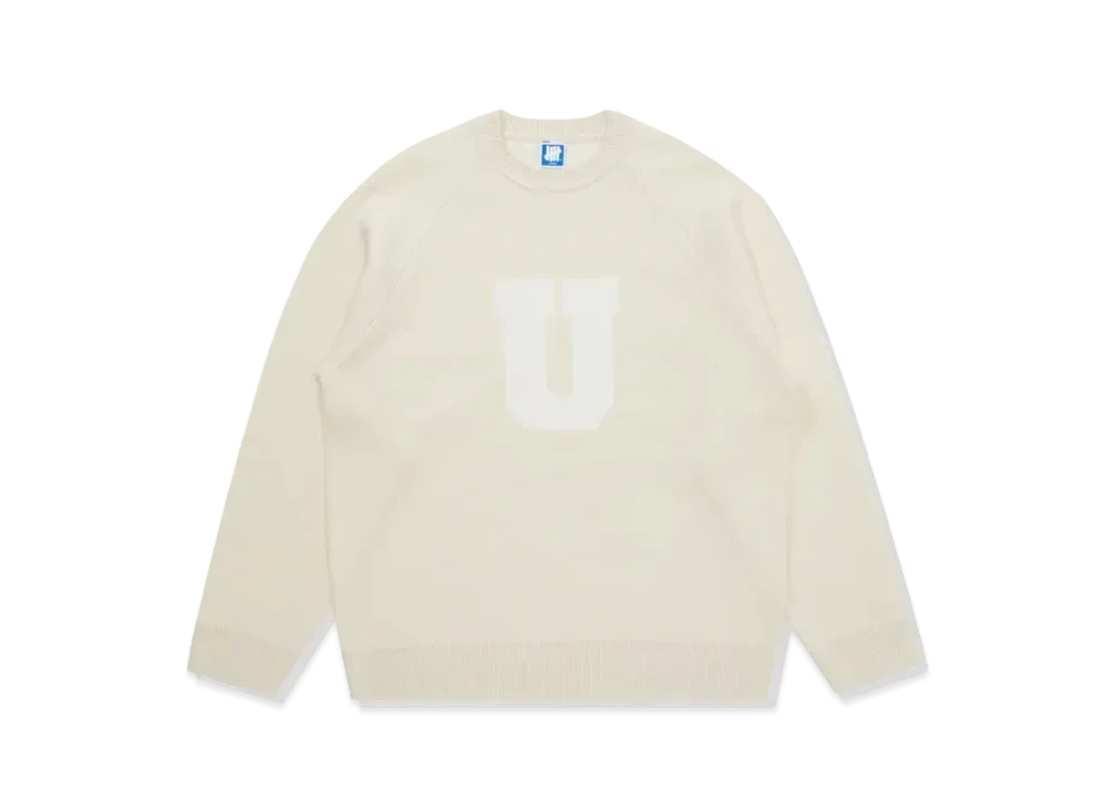 UNDEFEATED Basic Logo Crewneck Sweater "Off-white"
