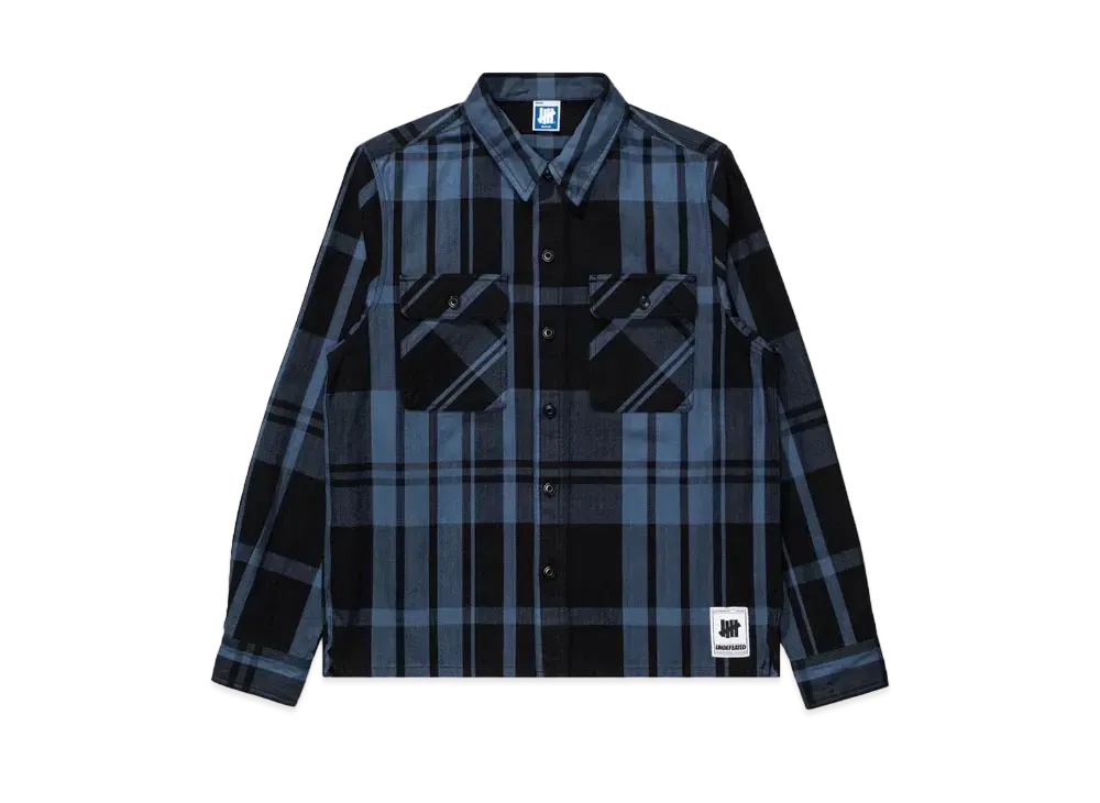UNDEFEATED Plaid L/S Workshirt "Blue"