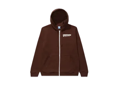 UNDEFEATED Logo Zip Hood "Brown"