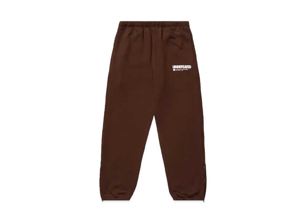 UNDEFEATED Logo Zip Sweatpant "Brown"