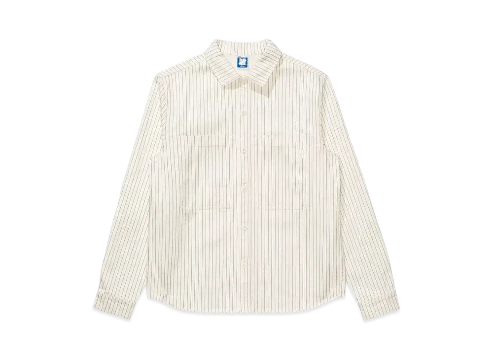 UNDEFEATED Hickory Denim L/S Shirt "Off White"