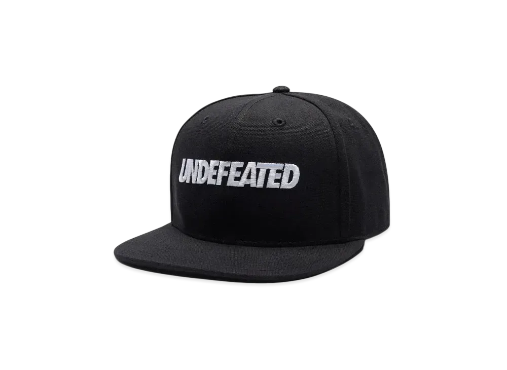 UNDEFEATED Canvas Logo Snapback "Black"