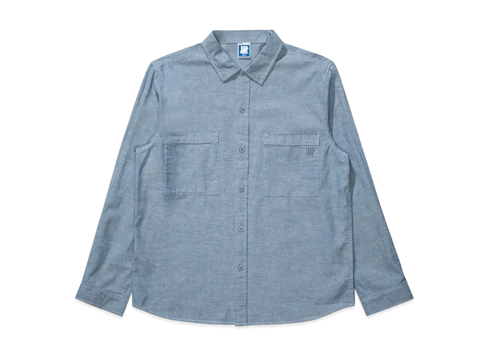 UNDEFEATED Chambray L/S Shirt "LT Blue"
