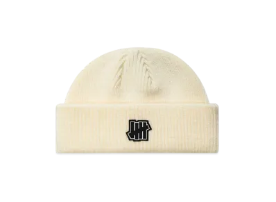 UNDEFEATED Icon Patch Double Cuff Beanie "Off White"