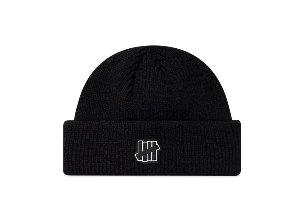 UNDEFEATED Icon Patch Double Cuff Beanie "Black"