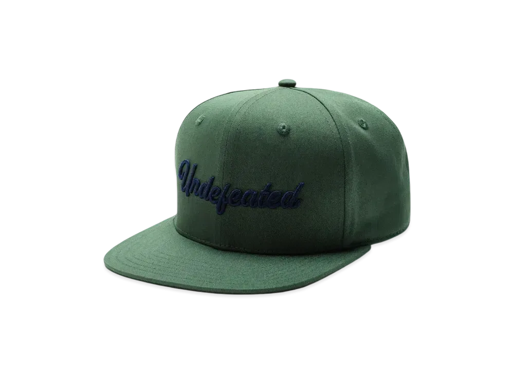 UNDEFEATED Script Logo Snapback "Green"