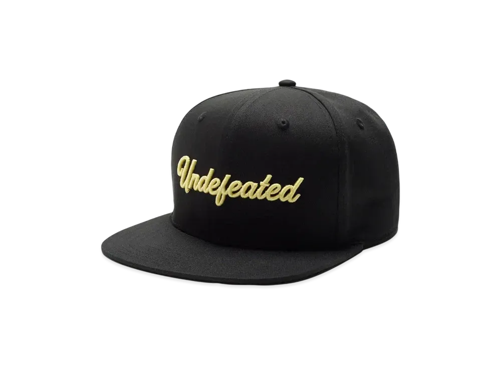 UNDEFEATED Script Logo Snapback "Black"