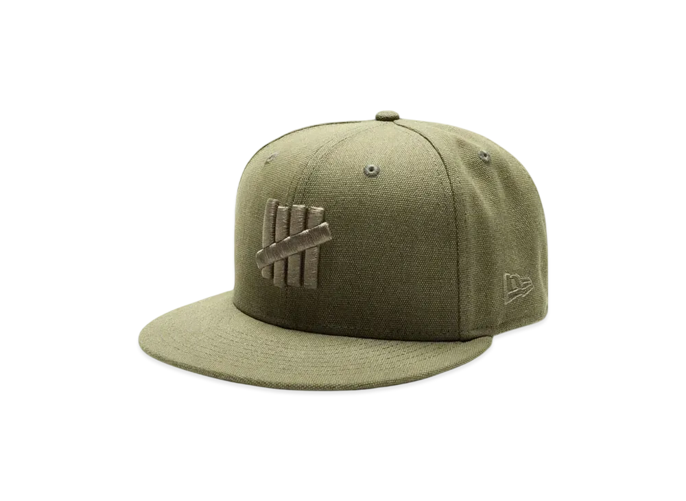 UNDEFEATED x Ne Icon Canvas Fitted "Olive"