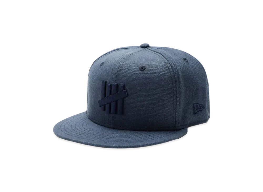 UNDEFEATED x Ne Icon Canvas Fitted "Navy"